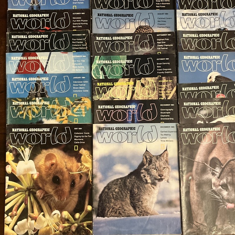 National Geographic World Magazine Lot of 42 Animals Kids Rare Vintage 80s 1980s gallery