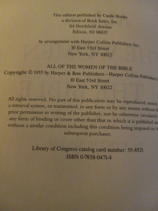 All the Women of the Bible by Edith Deen (1995, Hardcover) gallery