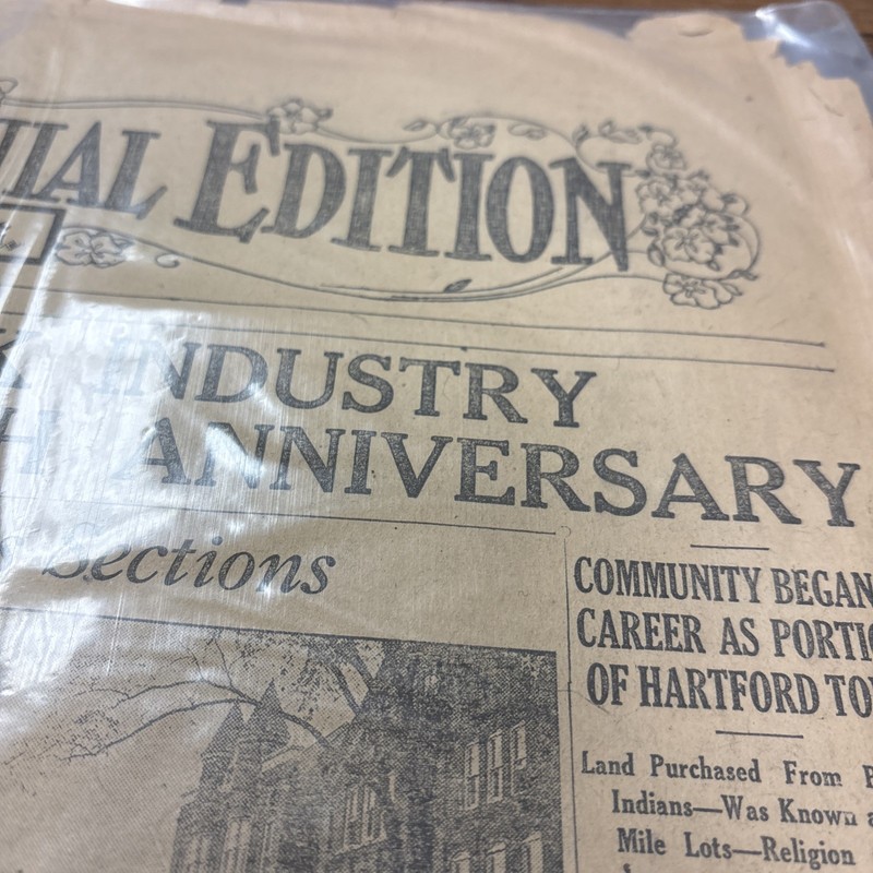Manchester Centennial Edition of Hartford Times 1923 Newspaper CT History gallery