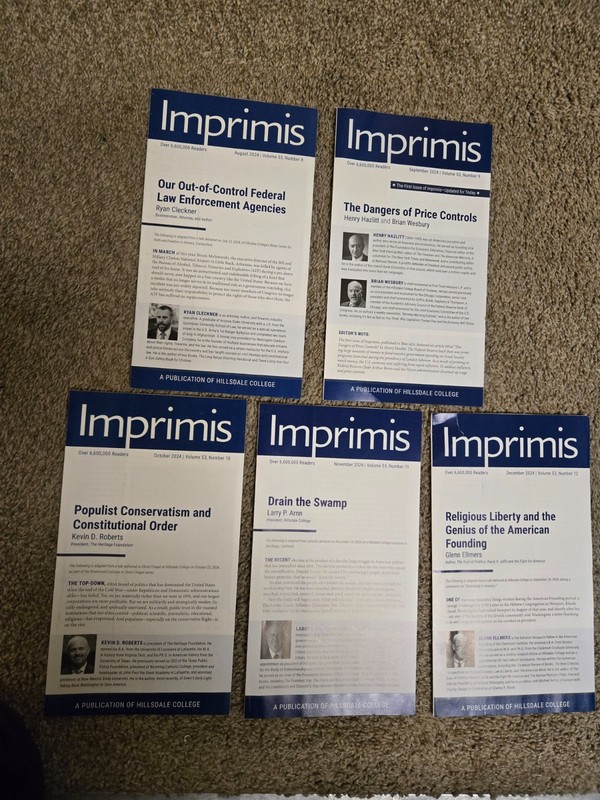 Imprimis: 2024 Publication of Hillsdale College | Volume 53, Issue Nos. 8 – 12