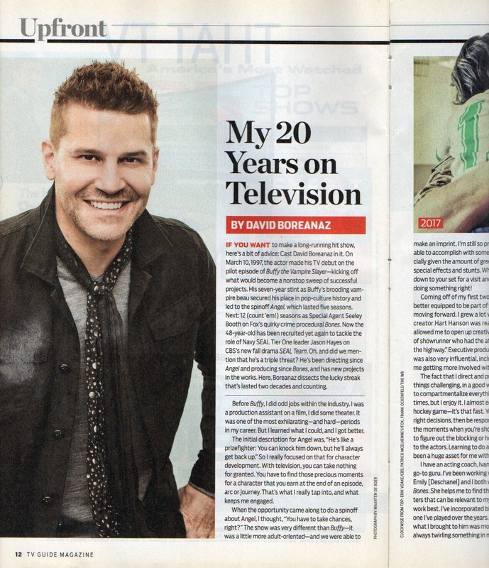 TV GUIDE Magazine October 2-15 2017 Will & Grace David Boreanaz Larry David gallery