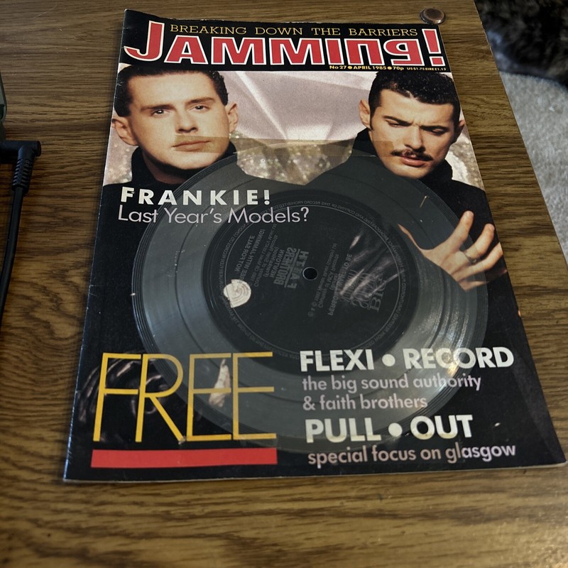 Jamming! Magazine April 1985, Frankie, Run DMC, Faith Brothers Flexi Record