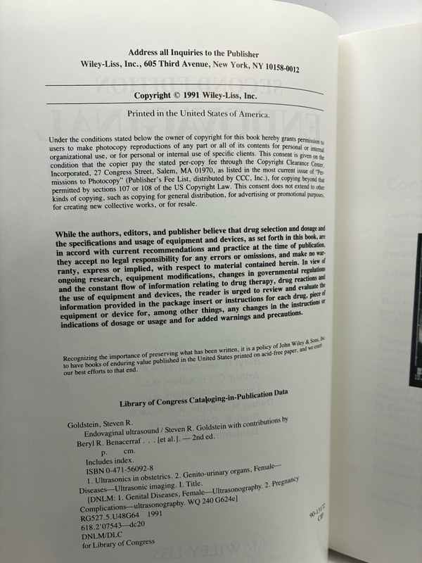 Endovaginal Ultrasound by Steven R. Goldstein (1991, Hardcover) gallery