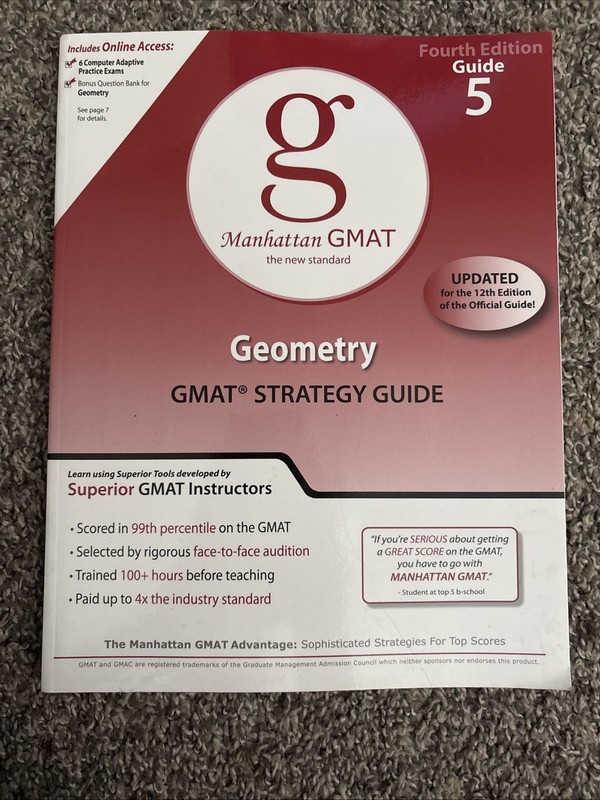 Geometry GMAT Strategy Guide by Manhattan GMAT Staff (2009, Trade Paperback)
