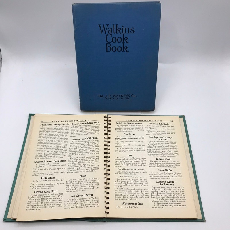 Watkins Cookbook and Household Hints Elaine Allen Recipes and Tips Set of 2 gallery