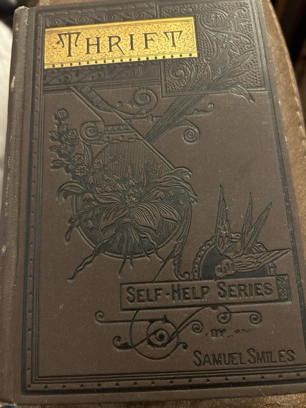 Antique Book Thrift How To Get On In The World Samuel Smiles 1881 Aesthetic Art