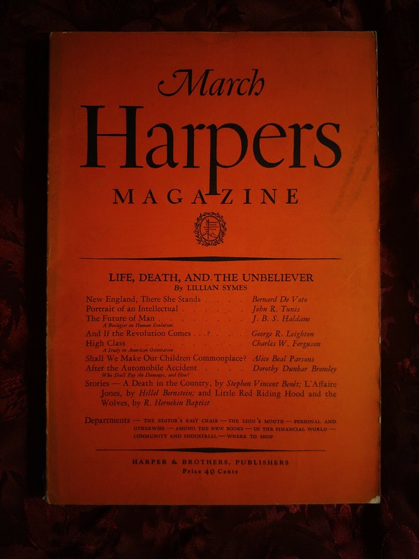 HARPER’s March 1932 STEPHEN VINCENT BENET J B S HALDANE JOHN H. TUNIS