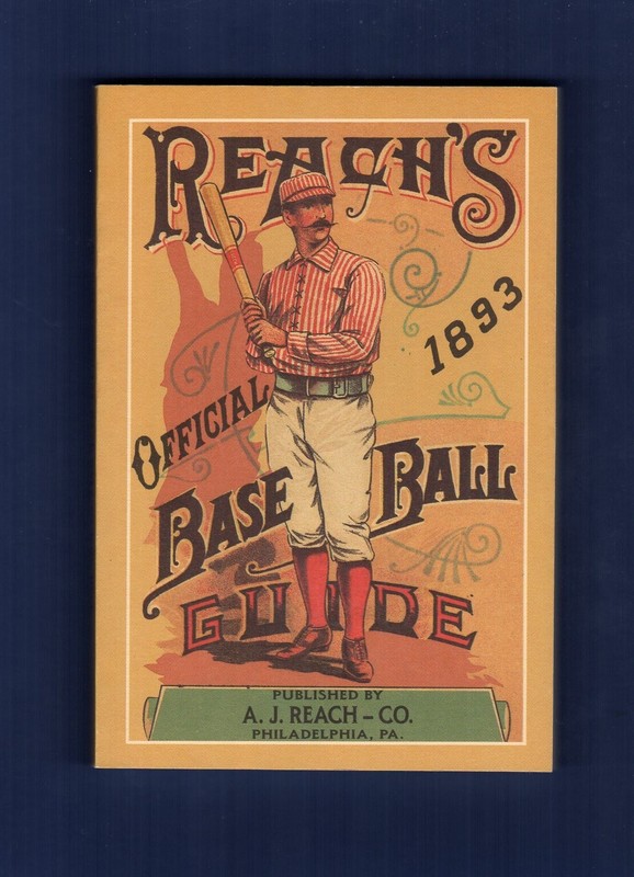 1893 REACH’S BASEBALL GUIDE ~ 1989 Horton P.C. | 164 pages ~ Scarce REPRINT! A