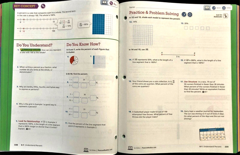 6th Grade - enVision Math 2.0 - STUDENT WORKBOOK (Vol. 2) (2017, Pearson) gallery