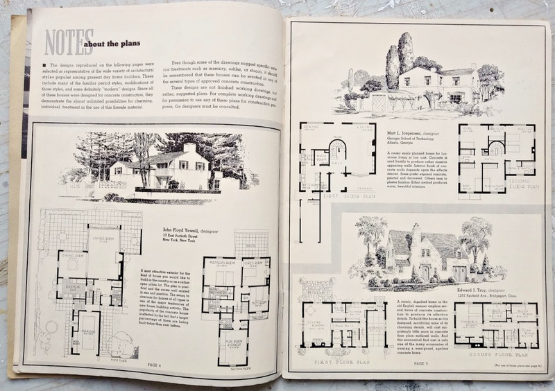 D Designed for Concrete 1936 Historic House Home Design Catalog Pencil Points gallery