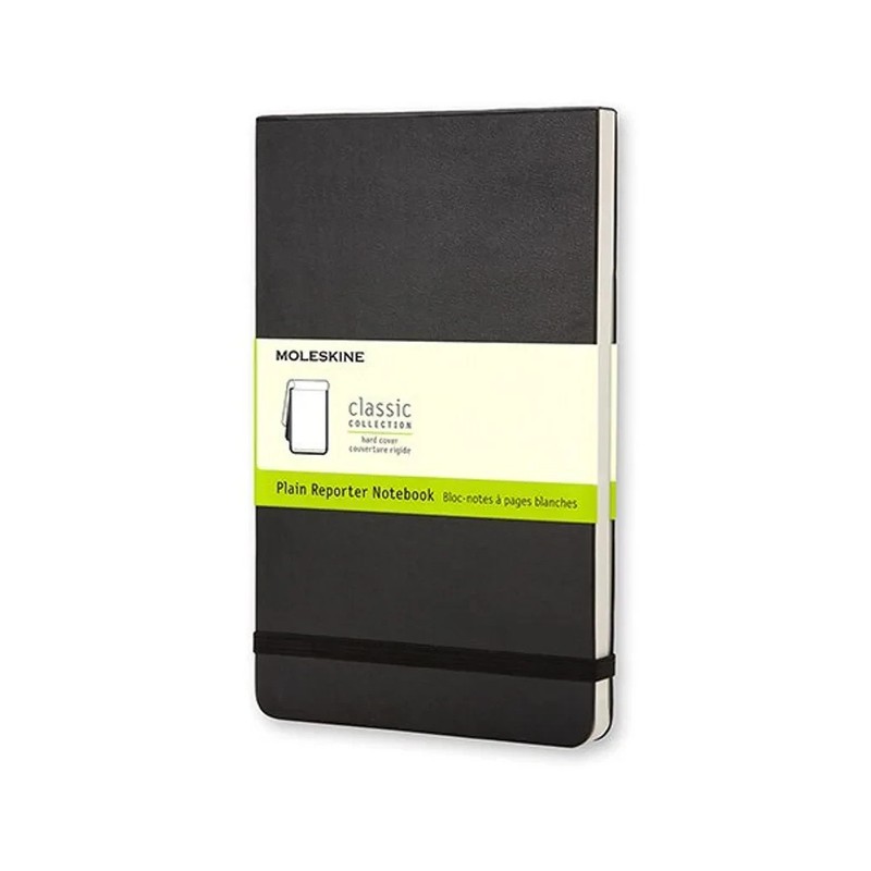Moleskine Reporter Notebook, Large, Plain, Black, Hard Cover (5 X 8.25) gallery