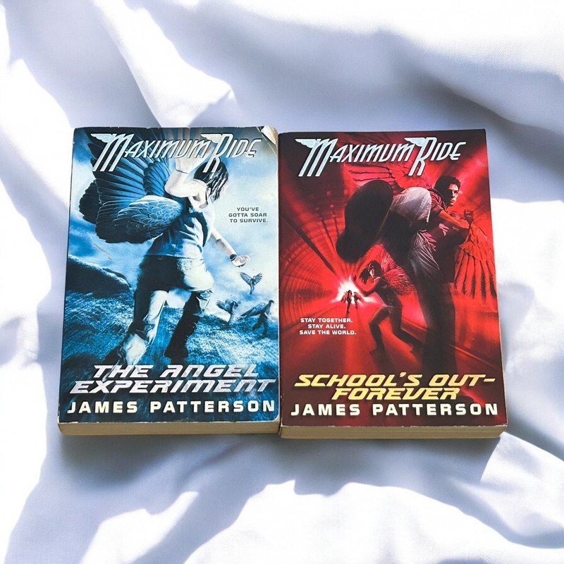Set of 2 Maximum Ride Books James Patterson Angel Experiment Schools Out Forever