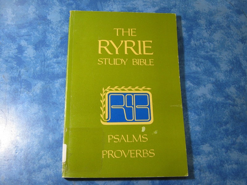 VINTAGE THE RYRIE STUDY BIBLE: PSALMS AND PROVERBS Charles Ryrie SC 1978 VGC
