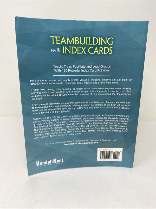 Teambuilding with Index Cards by James Cain (2019, Trade Paperback) gallery
