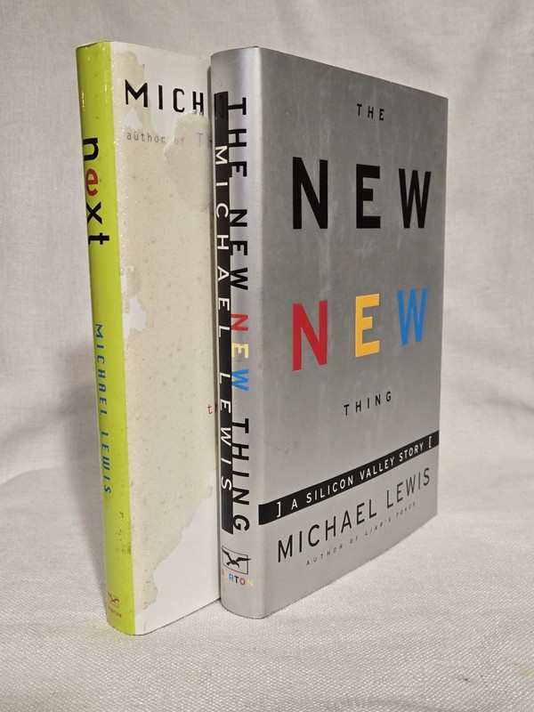 Michael Lewis SIGNED First Edition Bundle -The New New Thing & Next + Rare Promo gallery