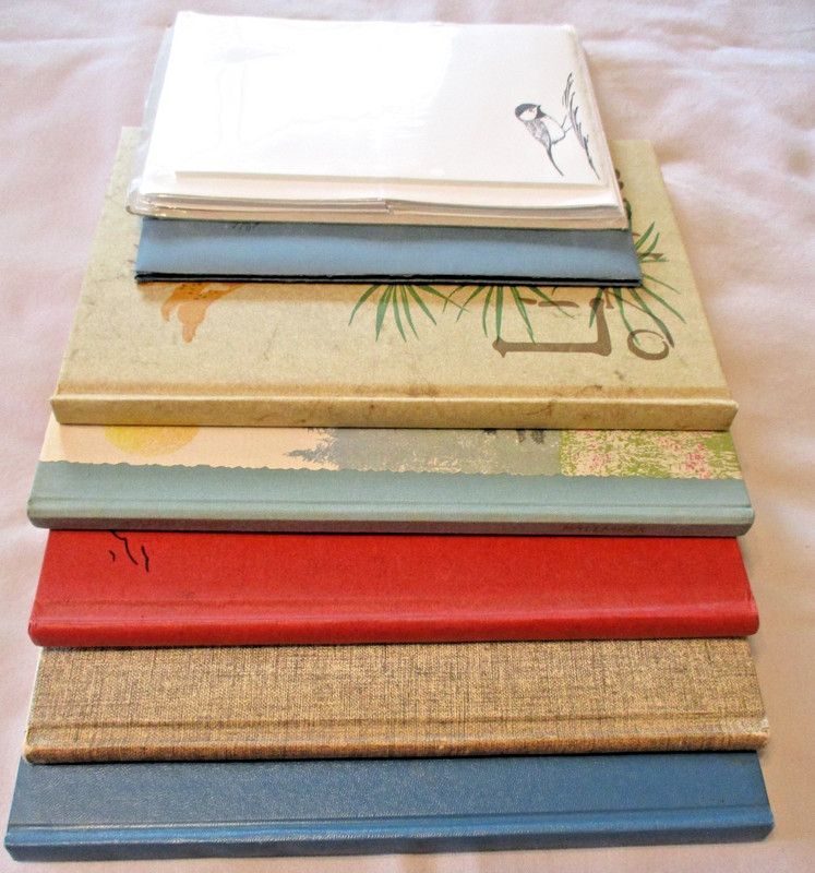 GWEN FROSTIC 5 Book 2 Notecard Lot Vintage Art Poems LILIES OF THE FIELDS Signed gallery