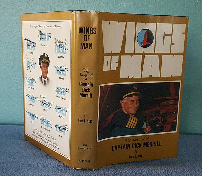 1981 Biog. of Captain Dick Merrill aviation pioneer airplane history EASTERN Air