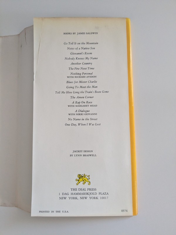 If Beale Street Could Talk - James Baldwin First Edition, The Dial Press 1974 gallery