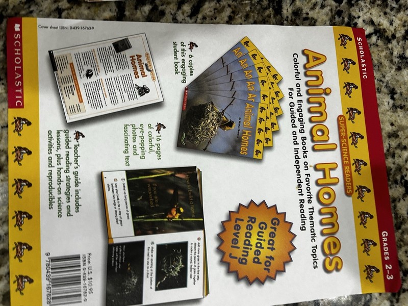 Nonfiction super science readers book set «Animal Homes» set of 6/teacher Guide