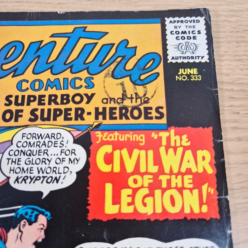 VTG Adventure Comics #333 The War Between Krypton and Earth DC Comics June 1965 gallery