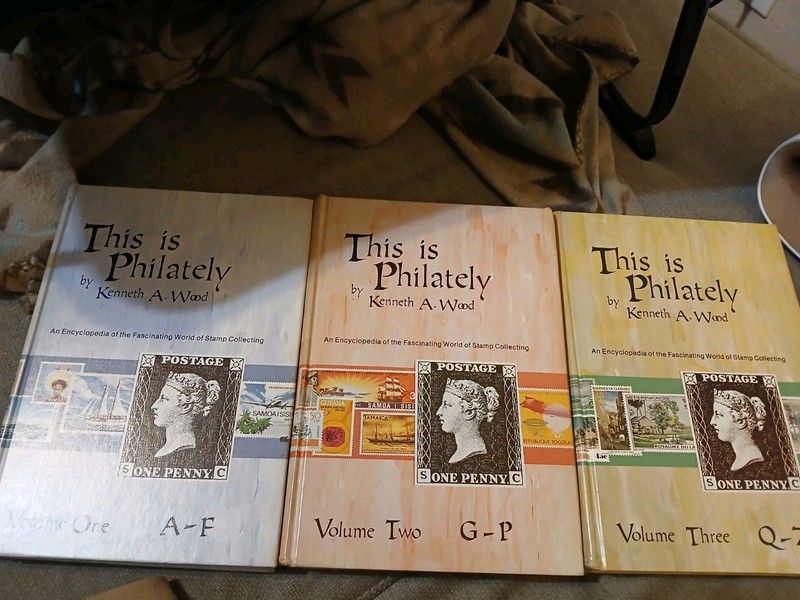 This is Philately An Encyclopedia of Stamps Kenneth A. Wood; Complete 3 Vol. Set