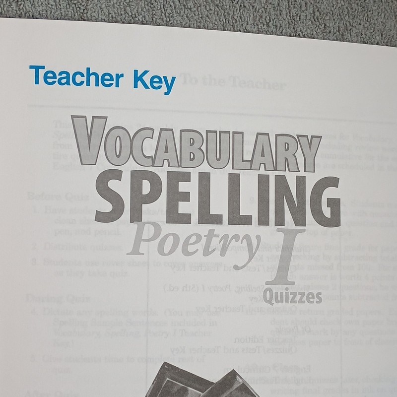 Abeka Vocabulary Spelling Poetry I Quizzes Teacher Key Language Series 2008 PB gallery