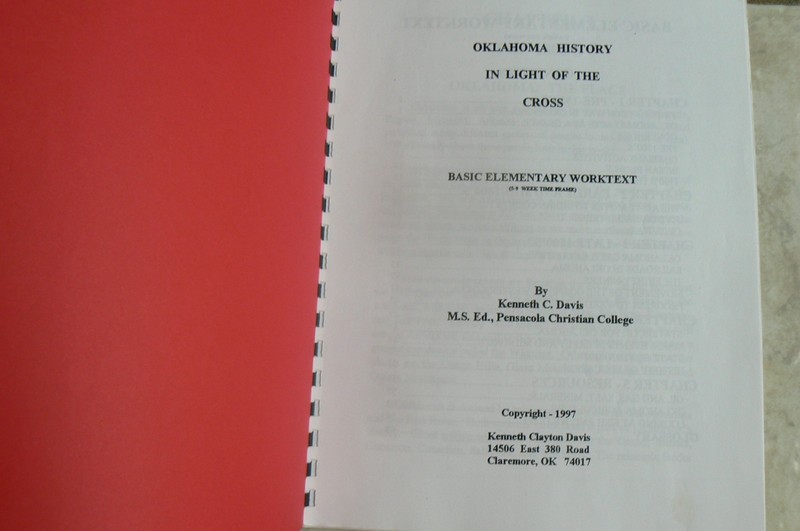 Oklahoma History in Light of the Cross, Basic Elementary Worktext,5-9 week frame gallery