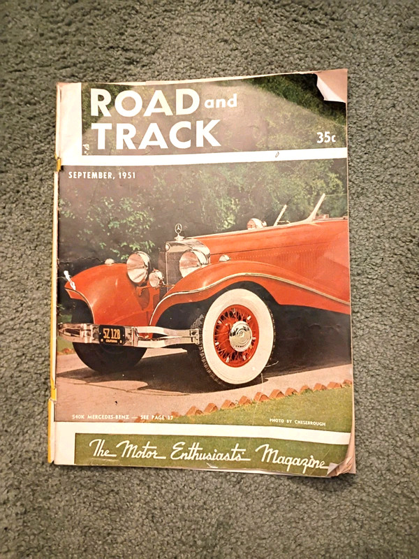 1951 Road and Track Magazine, September Issue Original