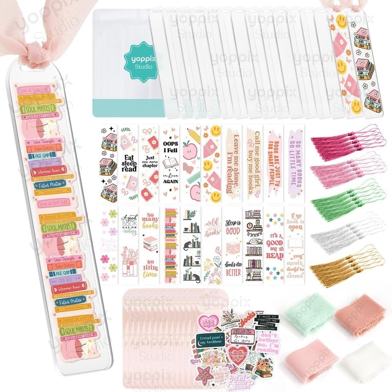 180 Pcs Acrylic Bookmark Blanks Kit - DIY Crafts Gift gallery