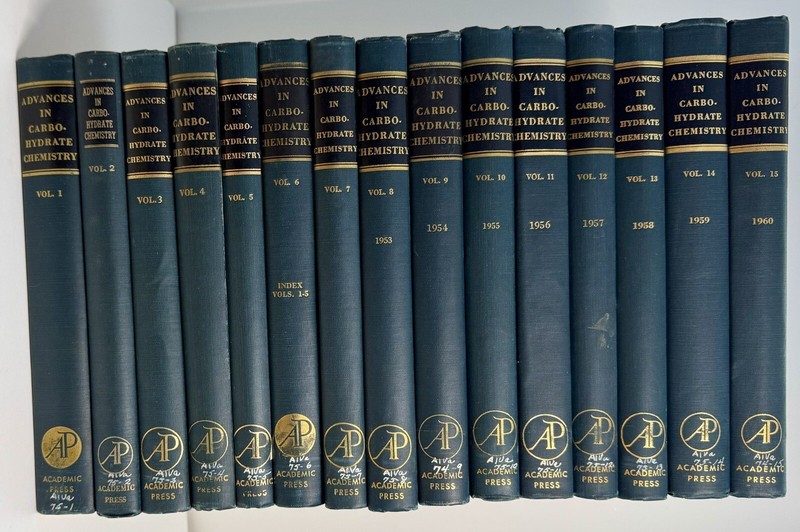 Advances In Carbohydrate Chemistry, 1-15, Hardcover, Academic Press, 1945-1960