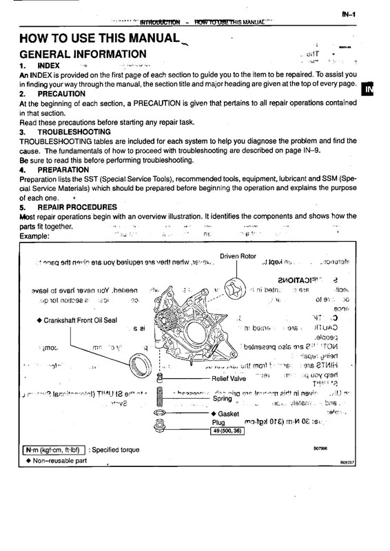 TOYOTA 1KZ-TE Engine Repair Manual 1999 - STEEL WIRE BOUND - PROTECTIVE COVERS gallery