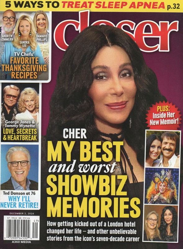 CLOSER Magazine December 2 2024 Cher George Jones Tammy Wynette Melissa Peterman