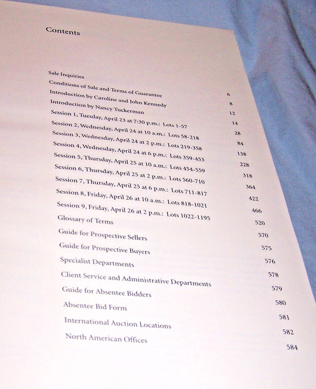 Estate of Jaqueline Kennedy Onassis Auction Catalog PB-Sotheby's 1996-584 pages gallery