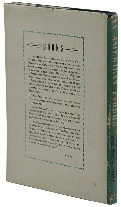 An American Exodus ~ DOROTHEA LANGE ~ First Edition 1st ~ 1939 ~ Roth 101 gallery