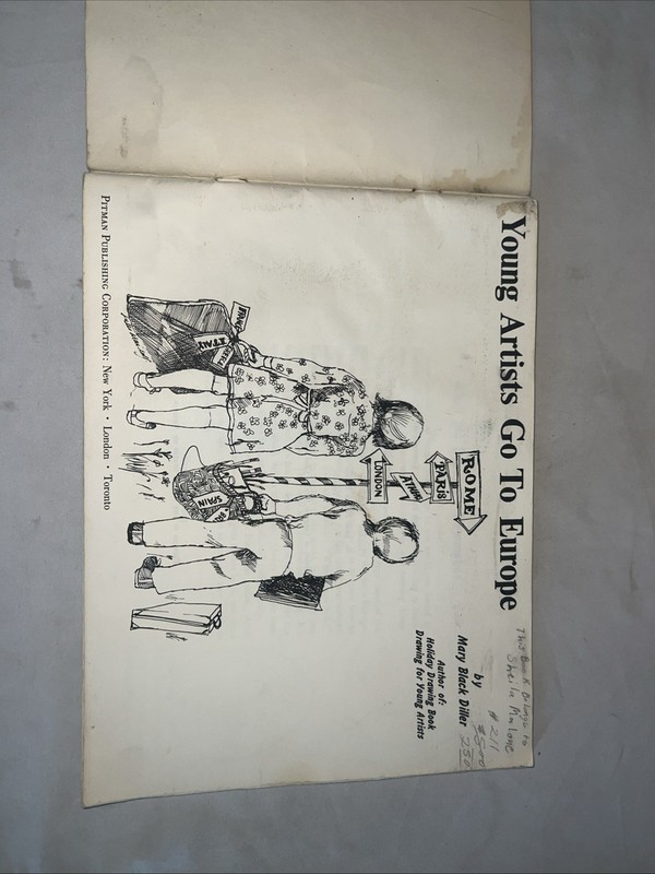 1958 Rare Find: “Young Artists Go to Europe”. (Pitman #27), M.B. Diller gallery