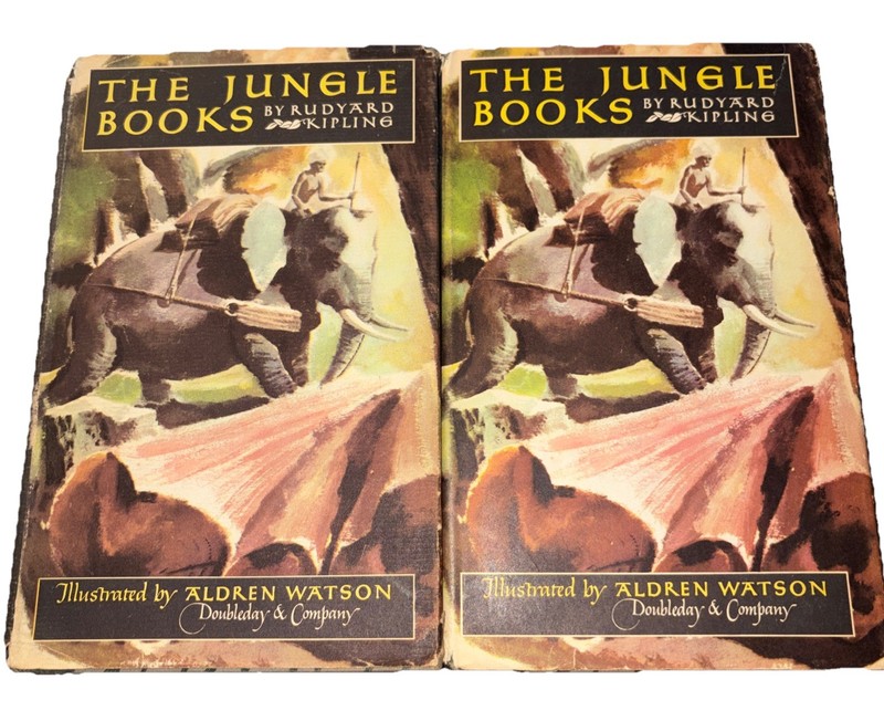 The JUNGLE BOOK Volumes 1 & 2 Rudyard Kipling HC/DJ 1948 Illus. Aldren Watson gallery
