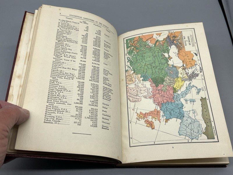1923 Funk & Wagnalls Atlas Of The World And Gazetteer Antique Map Book gallery