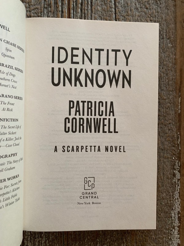 SIGNED - Identity Unknown by PATRICIA CORNWELL (2024, Hardcover) -1st ed. gallery