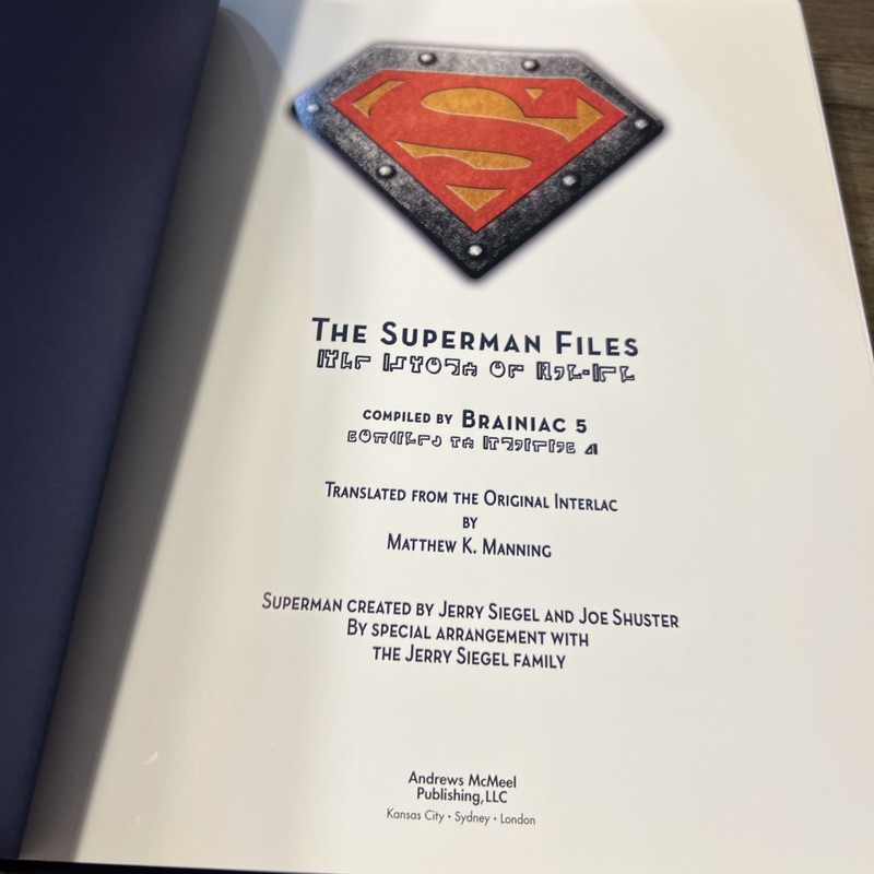 The Superman Files by Matthew K. Manning (2013, Hardcover) gallery