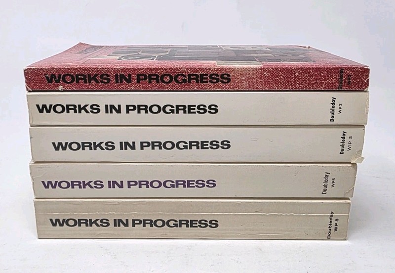Vintage Paperback lot of 5 «Works In Progress» #’s 2, 3, 5, 6 & 8