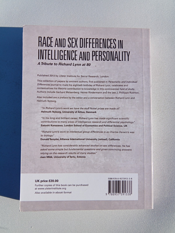 Race and Sex Differences in Intelligence and Personality by Helmuth Nyborg PB gallery