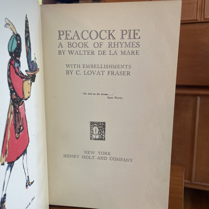 Peacock Pie – Walter de la Mare – Lovat Fraser Illus Early HC **Bonus Cut-Outs** gallery