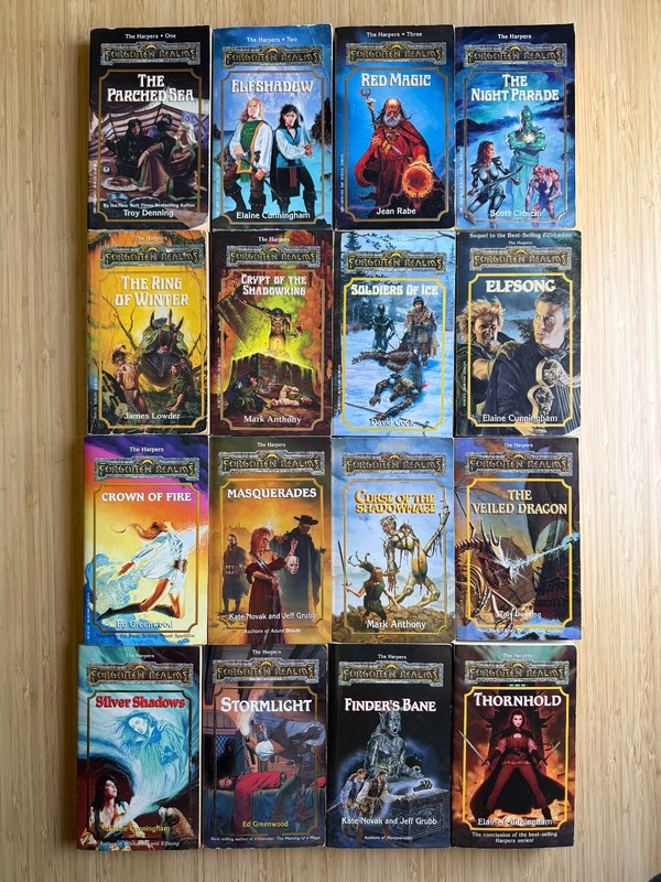Forgotten Realms: The Harpers Series 1-16 COMPLETE Lot TSR 1st/1st Edition PB