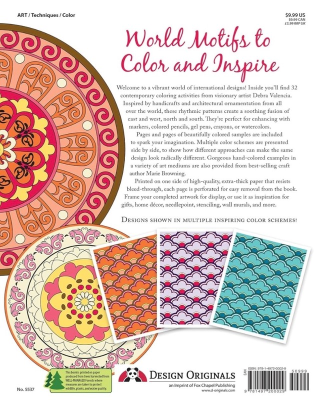 WORLD BEAT DESIGNS: MANDALAS AND MORE COLORING BOOK By Debra Valencia NEW gallery