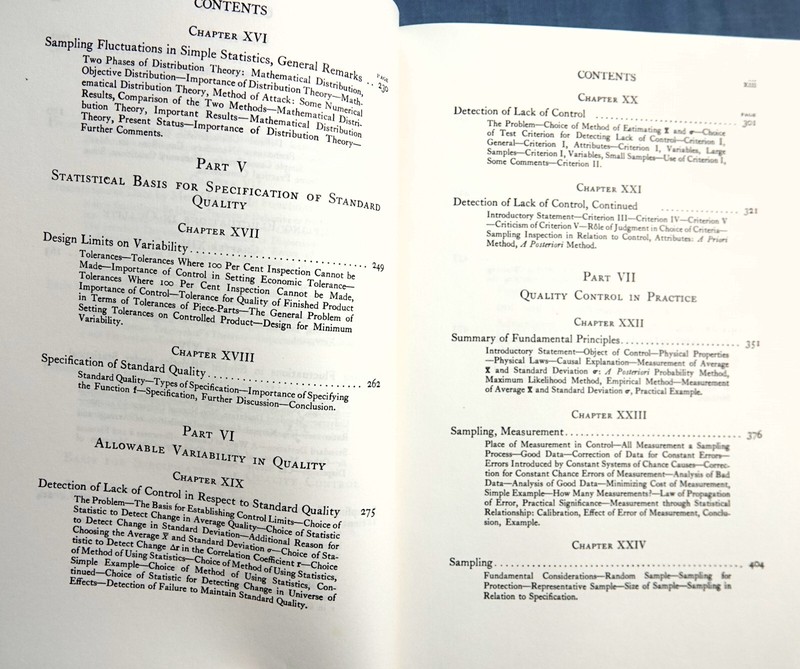 ECONOMIC CONTROL OF QUALITY OF MANUFACTURED PRODUCT BY W.A. SHEWHART 1931 HC gallery