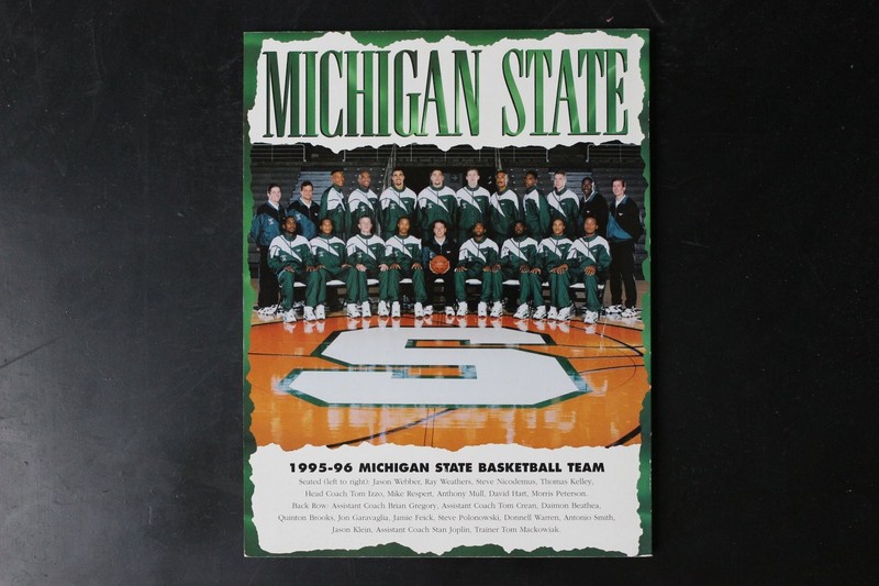 MICHIGAN STATE 1995-96 Basketball Team Program Coach Izzo College Sports gallery