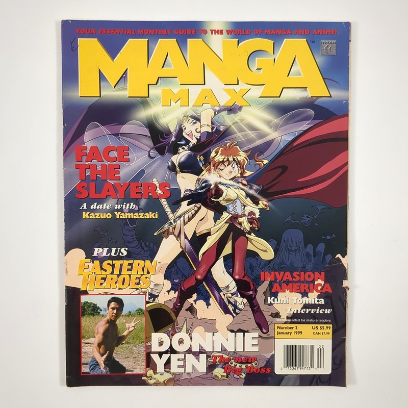 Manga Max Issue 2 Slayers Donnie Yen Anime Magazine January 1999
