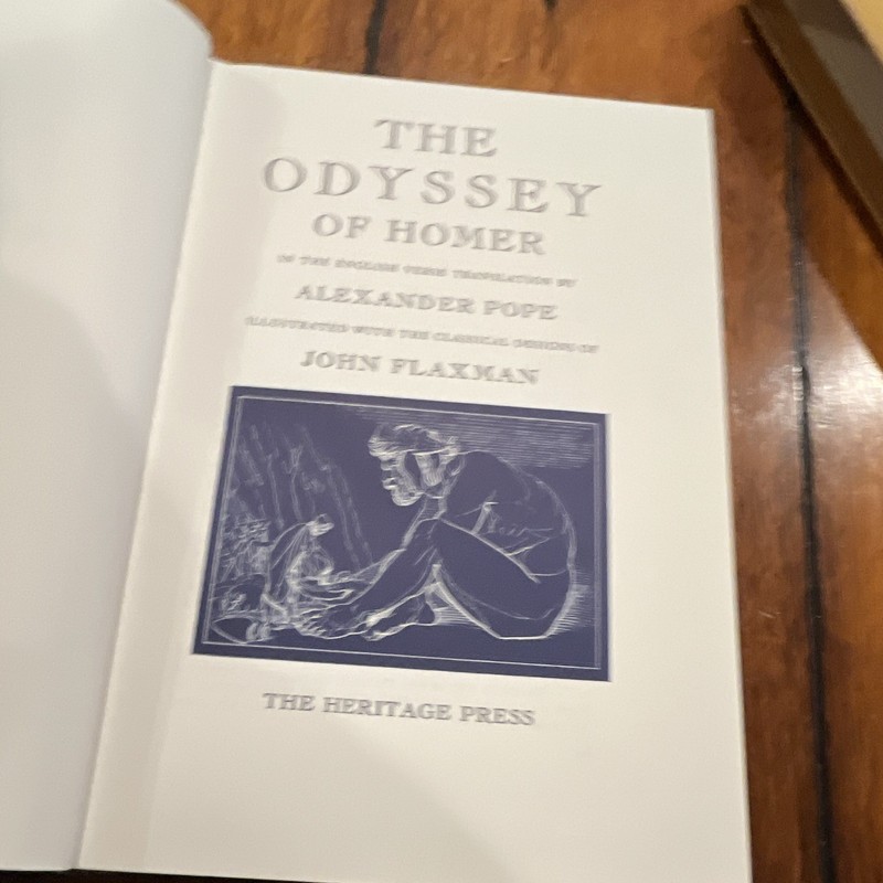 Heritage Press The Odyssey of Homer HC Slipcase Illustrated John Flaxman 1970 gallery