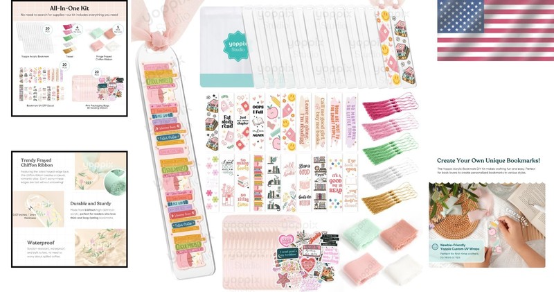180 Pcs Acrylic Bookmark Blanks Kit - DIY Crafts Gift gallery