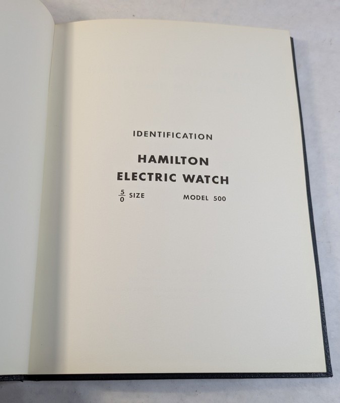 Hamilton Electric Watch Repair Manual 1958 Original Guide gallery